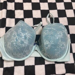 Victoria’s Secret Body by Victoria Lined Lace Full Coverage Bra 36F 3D Blue